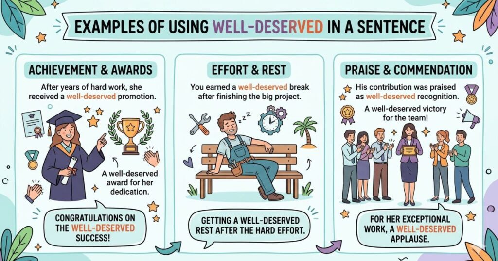 Examples of Using Well Deserved in a Sentence