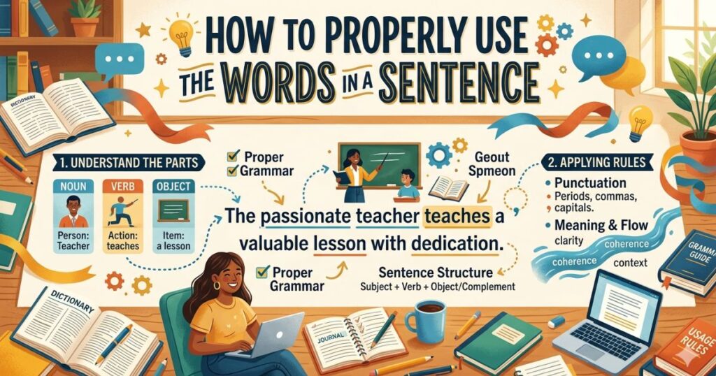 How To Properly Use The Words In A Sentence