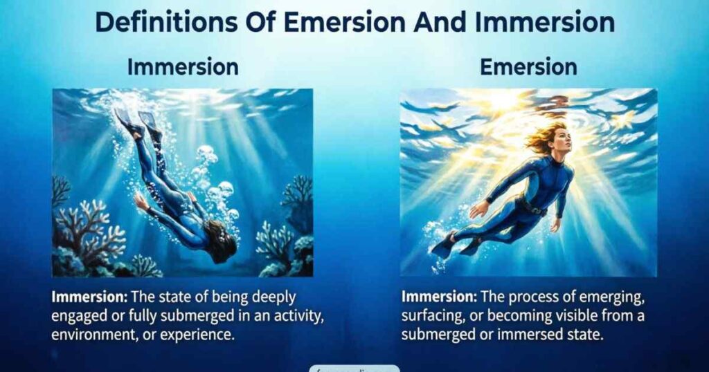 Definitions Of Emersion And Immersion