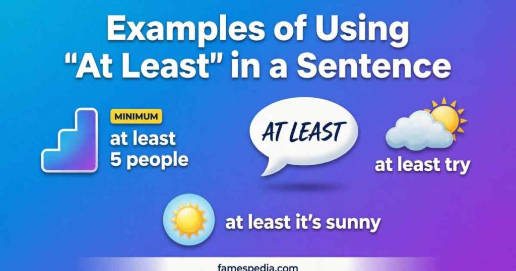 Examples of Using At Least in a Sentence