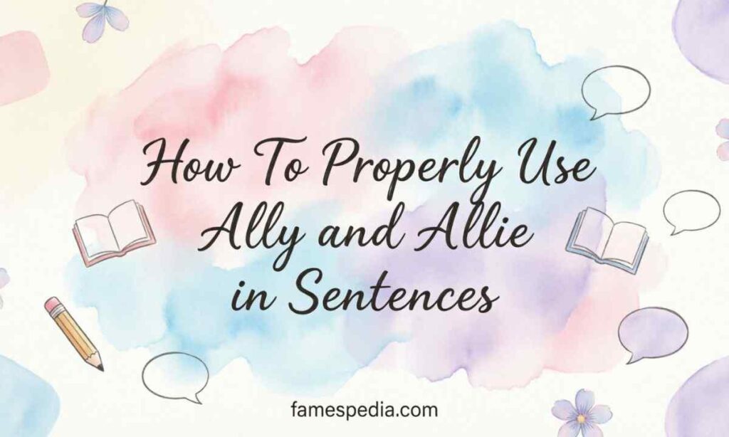 How To Properly Use Ally and Allie in Sentences
