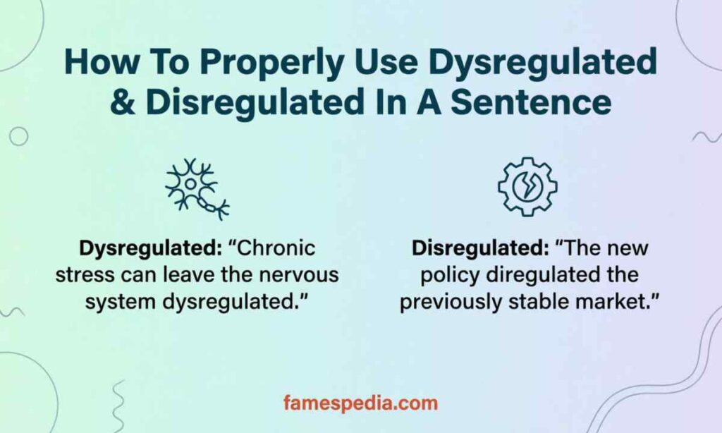 How To Properly Use Dysregulated & Disregulated In A Sentence