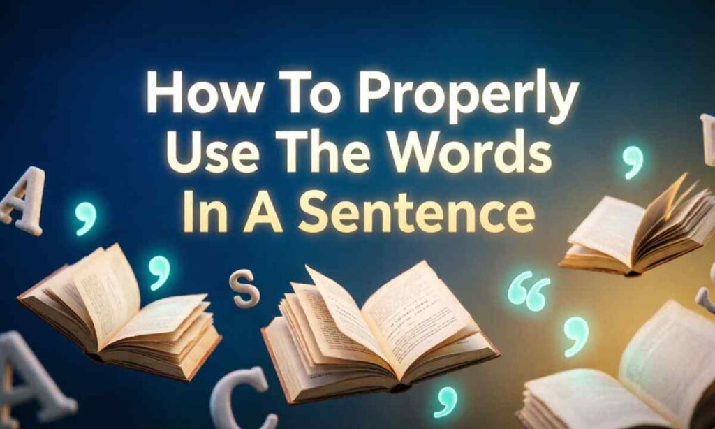 How To Properly Use The Words In A Sentence