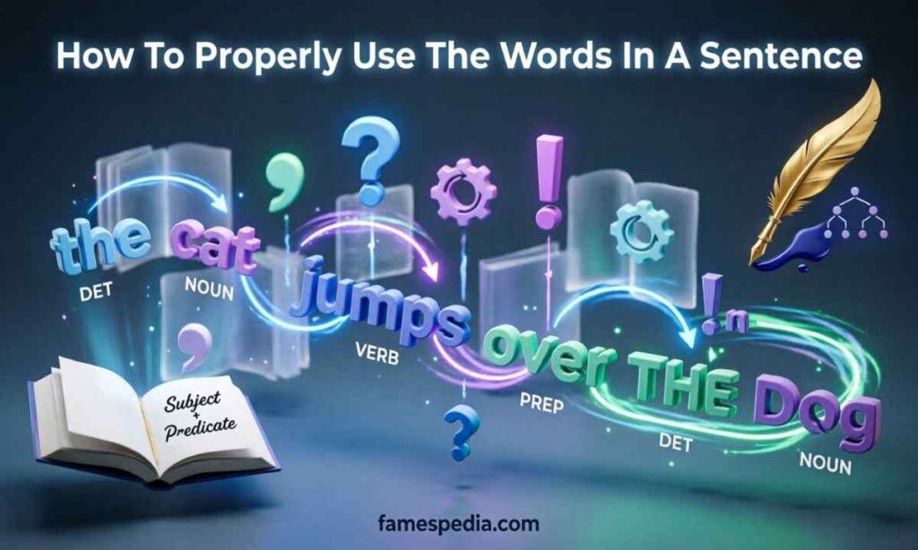 How To Properly Use The Words In A Sentence