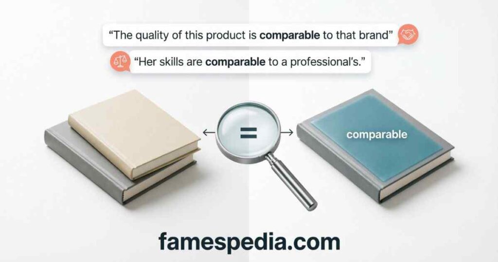 How To Use Comparable In A Sentence