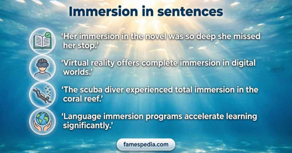 Immersion in sentences
