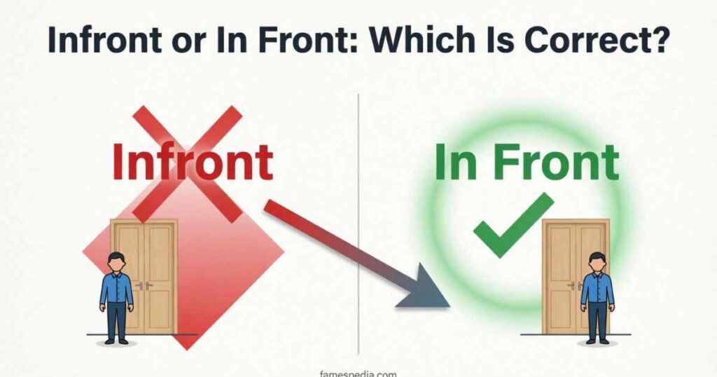 Infront or In Front Which Is Correct