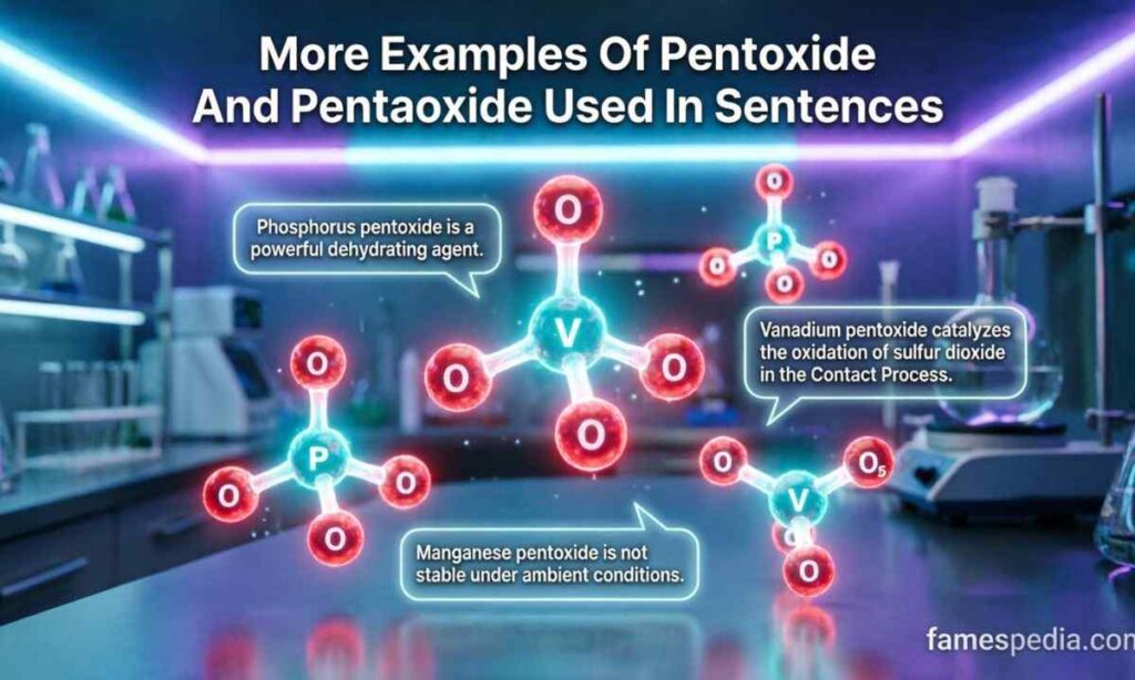 More Examples Of Pentoxide And Pentaoxide Used In Sentences