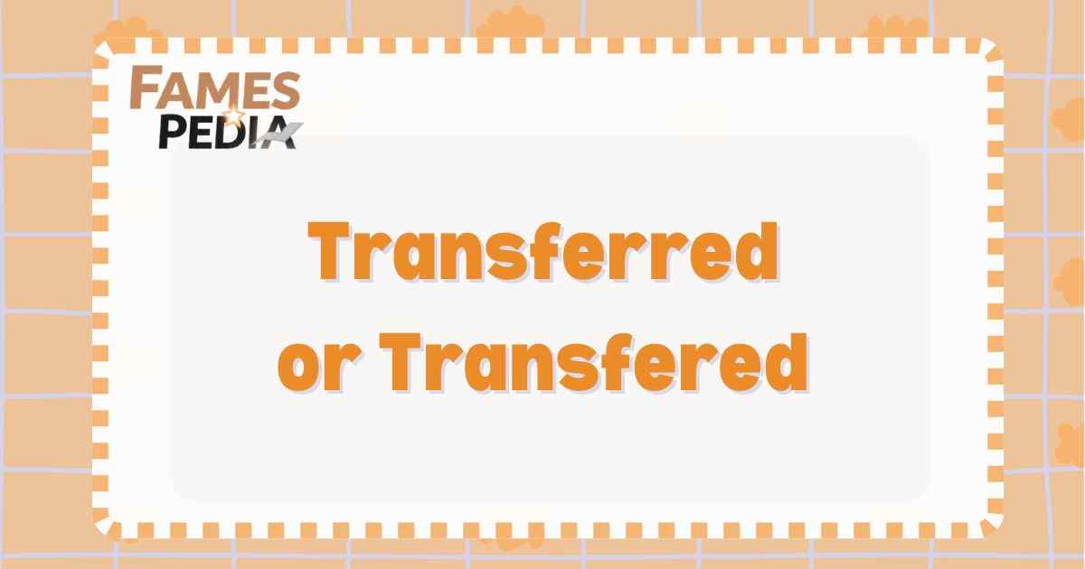 Transferred or Transfered Feature Image