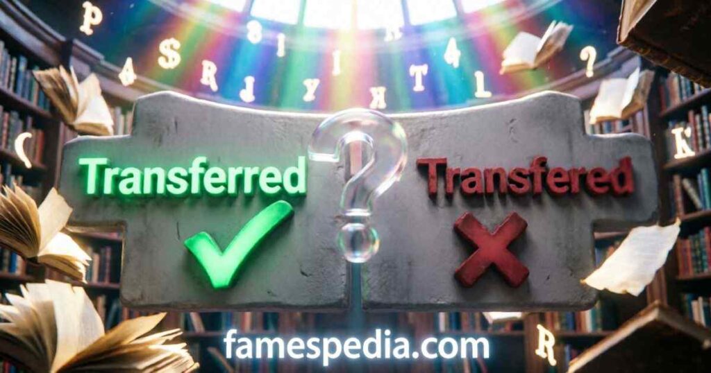 Transferred or Transfered Which Is Correct