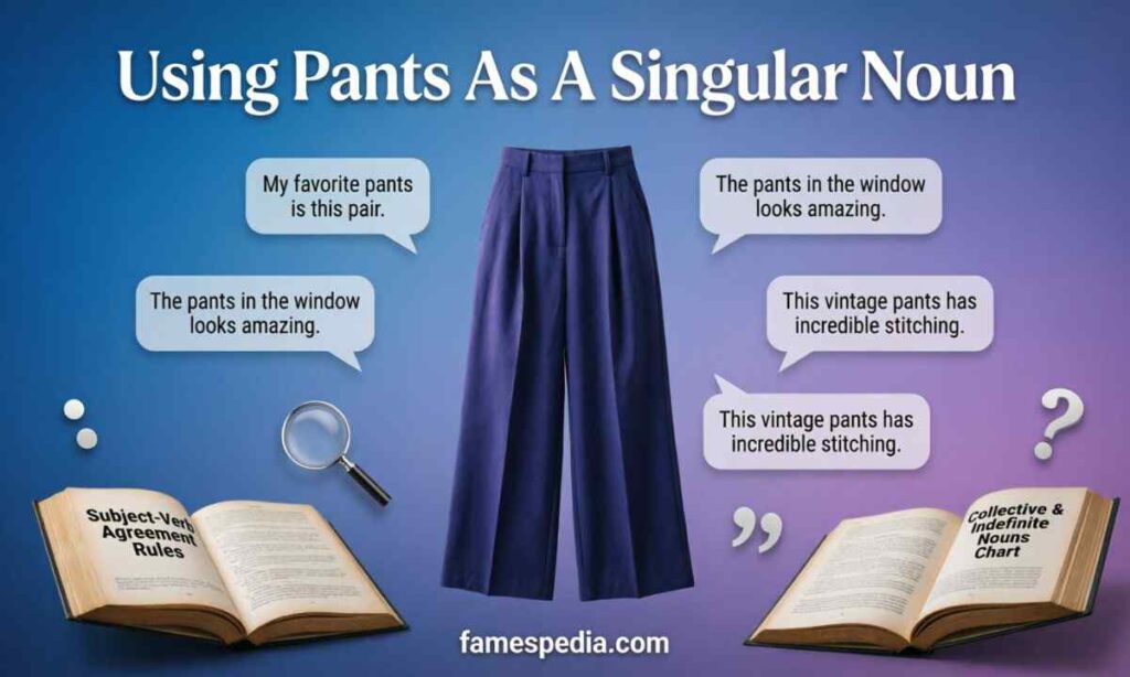 Using Pants As A Singular Noun