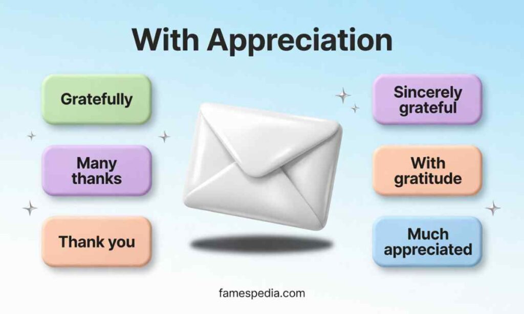 With Appreciation