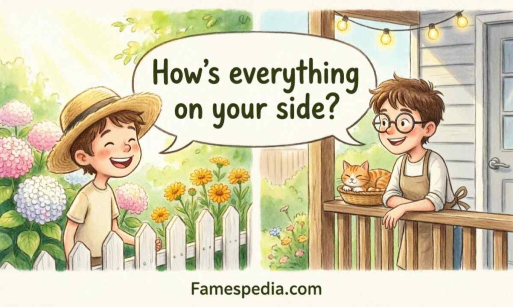 How's everything on your side