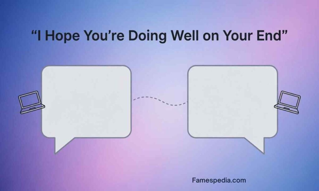 I Hope You're Doing Well on Your End