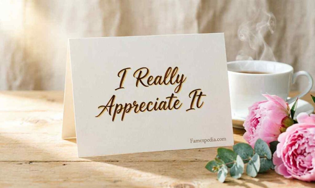 I Really Appreciate It