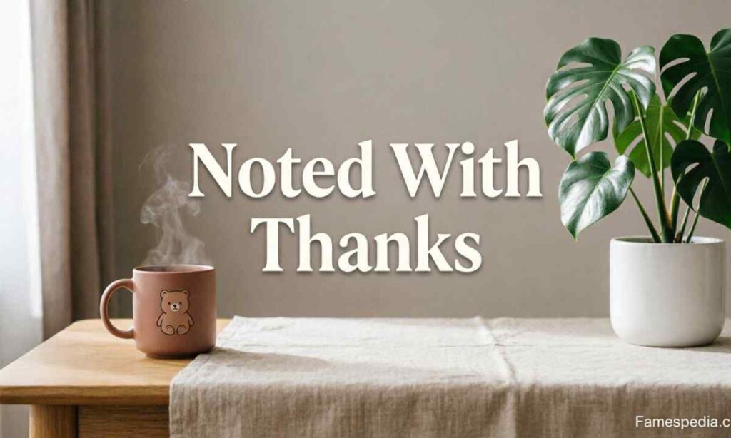 Noted With Thanks