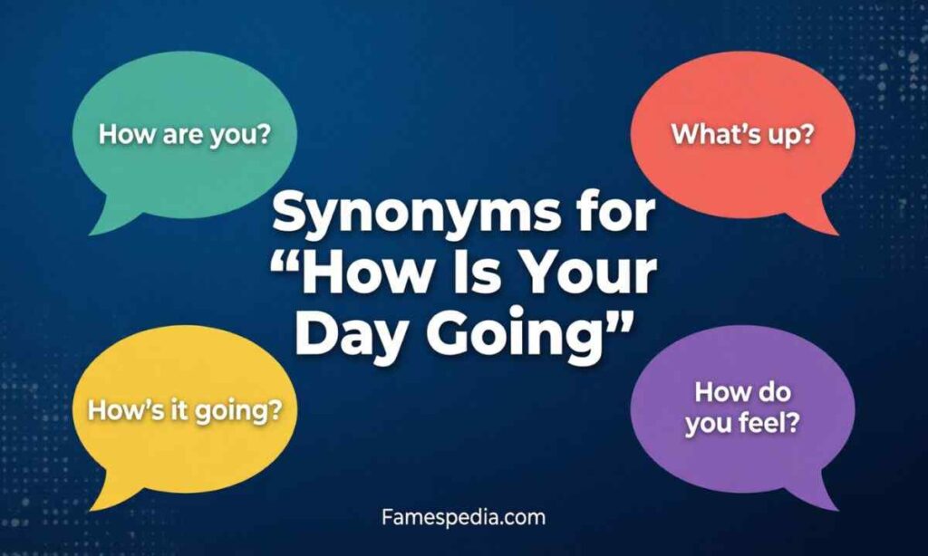 Synonyms for How Is Your Day Going