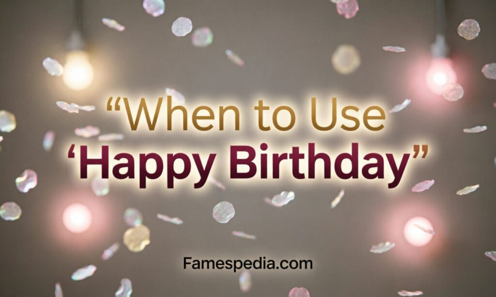 When to Use Happy Birthday