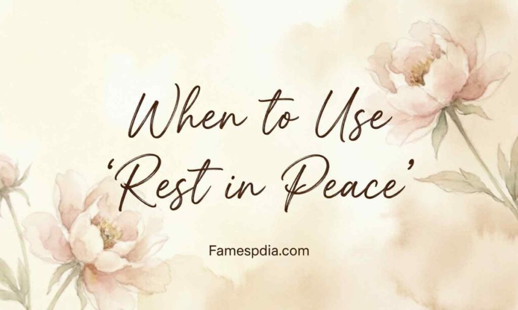 When to Use Rest in Peace